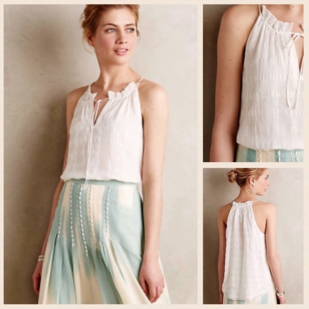 Anthropologie HD in Paris Shadow Pane Silk Tank!